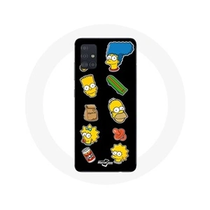 Maniacase Coque pour Samsung Galaxy A51 5G Les Simpson autocollants fond noir pas cher