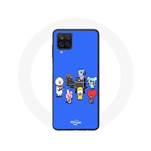 Maniacase Coque pour Samsung Galaxy A12 BTS BT21 Tata Chimmy Cooky Rj Koya Shooky Et Mang Jouent De la musiqu pas cher