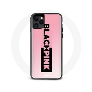 Coque pour Iphone 13 Mini Blackpink Groupe de K-pop Logo Noir Rose Fond Rose