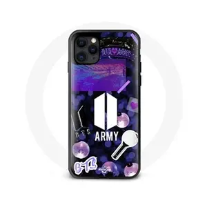 Maniacase Coque pour Iphone 13 Pro Bangtan Sonyeondan BTS Logo Army Bomb Lightstick pas cher
