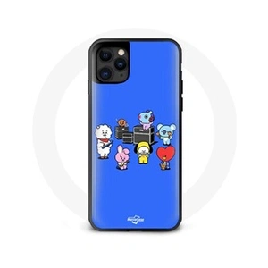 Comparateur de prix : Coque pour Iphone 11 Pro Max BTS BT21 Tata Chimmy Cooky Rj Koya Shooky Et Mang Jouent De la musique Fond Bleu