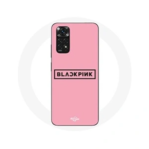 Maniacase Coque pour Xiaomi Redmi Note 11 4G Blackpink Groupe de K-pop Logo Fond Rose pas cher