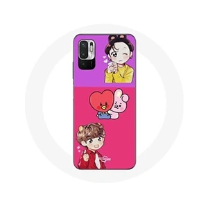 Maniacase Coque pour Xiaomi Redmi Note 10T 5G BTS BT21 Cooky Et Tata Bangtan V Et Jungkook Fanart pas cher