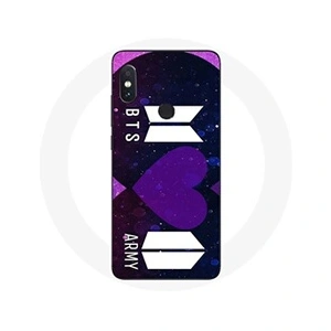MANIACASE Coque pour Xiaomi Redmi Note 5 Pro Bangtan Sonyeondan Logo BTS Et Logo ARMY I Purple You pas cher