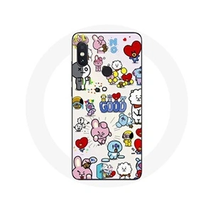 Maniacase Coque pour Xiaomi Redmi Note 5 AI Dual Camera BTS Bangtan Sonyeondan BT21 Van Tata Chimmy Cooky Rj Koya Mang Et Shooky pas cher