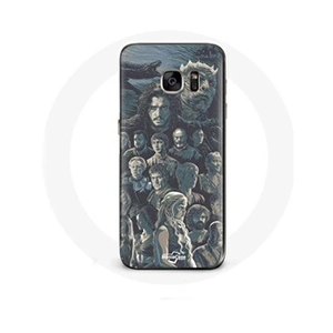 Maniacase Coque pour Samsung Galaxy S7 Edge Game of Thrones Saison 8 Le Trône de Fer Affiche Personnages Fond pas cher