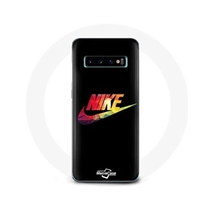Maniacase Coque pour Samsung Galaxy s10 edge Nike Logo Couleur fond noir pas cher