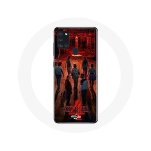 Maniacase Coque pour Samsung Galaxy A21S Stranger Things Affiche Equipages Fan Art Saison 4 pas cher