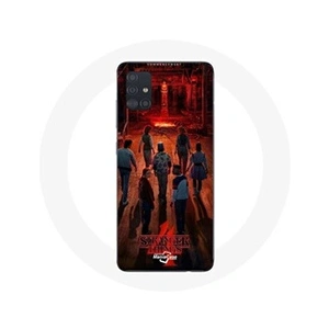 Maniacase Coque pour Samsung Galaxy A51 Stranger Things Affiche Equipages Fan Art Saison 4 pas cher