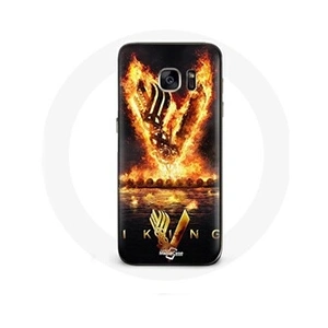 Maniacase Coque pour Samsung Galaxy S7 Edge Vikings Série Saison 6 logo V Epée de Feu Fond NoirVendu pardarty