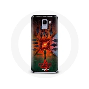 Maniacase Coque pour Samsung Galaxy A8 2018 Stranger Things Saison 4 Affiche Equipages de la Nouvelle Théorie pas cher