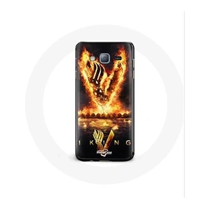 Maniacase Coque pour Samsung Galaxy A3 Vikings Série Saison 6 logo V Epée de Feu Fond Noir pas cher