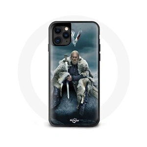 Maniacase Coque pour Iphone 13 Vikings Série Saison 6 Ragnar Lothbrok logo V Epée Gris Fond Brouillard pas cher