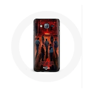 Maniacase Coque pour Samsung Galaxy J3 Stranger Things Affiche Equipages Fan Art Saison 4 pas cher