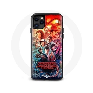 Maniacase Coque pour Iphone 13 Mini Stranger Things Teaser Saison 4 Affiche Personnages Art pas cher