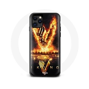 Comparateur de prix : Maniacase Coque pour Iphone 13 Pro Max Vikings Série Saison 6 logo V Epée de Feu Fond Noir