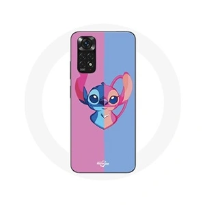 Maniacase Coque pour Xiaomi Redmi Note 11 4G Stitch et angel bleu rose pas cher