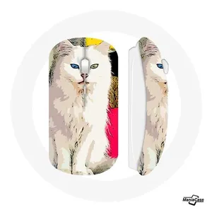 Maniacase Souris Sans Fil Turc de Van Chat Blanc aux yeux bleu et jaune () pas cher