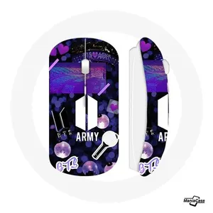 Maniacase Souris Sans Fil Bangtan Sonyeondan BTS Logo Army Bomb Lightstick () pas cher