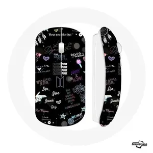 Souris Sans Fil Affiche Logo BTS BLACKPINK Noms des membres (Maniacase)