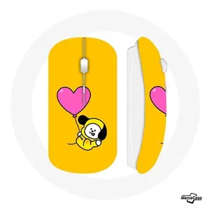 Maniacase Souris Sans Fil BTS Bangtan Garçons BT21 Chimmy Jimin Fond Orange () pas cher