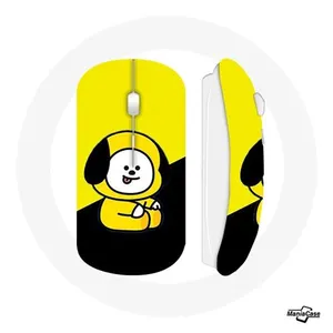 Souris Sans Fil BTS Bangtan Garçons BT21 Chimmy Jimin Fond Jaune Noir
