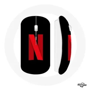 Souris Sans Fil Netflix Logo rouge fond noir (Maniacase) pas cher