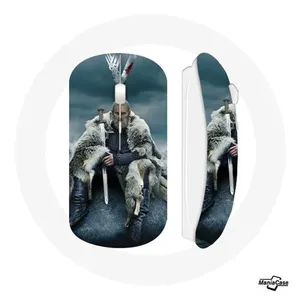 Maniacase Souris Sans Fil Vikings Série Saison 6 Ragnar Lothbrok logo V Epée Gri... pas cher