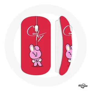 Souris Sans Fil BTS Bangtan Garçons BT21 Cooky Fond Rouge (Maniacase) pas cher