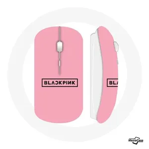 Souris Sans Fil Blackpink Groupe de K-pop Logo Fond Rose (Maniacase) pas cher