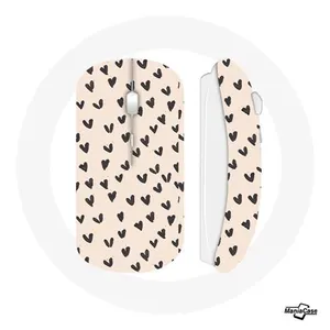 Souris Sans Fil Fond de texture abstraite coeurs noirs (Maniacase) pas cher