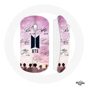 Souris Sans Fil BTS Bangtan Affiche Signature Logo Noir (Maniacase)