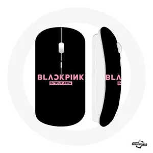 Souris Sans Fil Blackpink in Your Area Fond Noir Logo Rose (Maniacase) pas cher