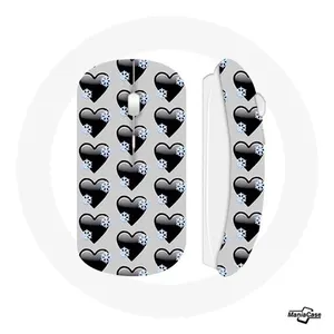 Souris Sans Fil Fond de coeurs noirs (Maniacase) pas cher