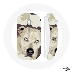 Souris Sans Fil Chien de Pitbull Blanc (Maniacase) pas cher