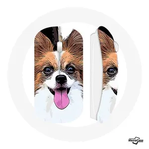 Maniacase Souris Sans Fil Épagneul nain continental papillon Chiot Blanc et marron pas cher