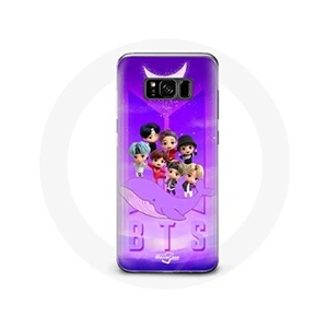 Maniacase Coque pour Samsung Galaxy S8 BTS TinyTAN Animation Affiche RM Jin Suga J-Hope Jimin Jungkook Et V Zero O'Clock