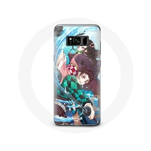 Maniacase Coque pour Samsung Galaxy S8 Plus Tanjiro et Nezuko Demon Slayer Kimetsu no Yaiba Anime pas cher