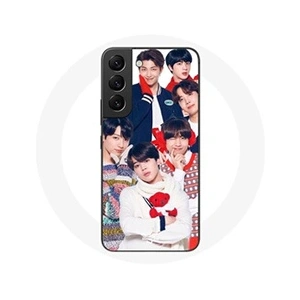Coque pour Samsung Galaxy S21 FE BTS Affiche Memebers Cadeau de Noël 2023
