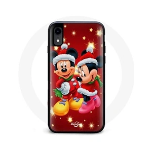 Coque maniacase pour Iphone X Mickey Mouse et Minnie Mouse le jour de Noël pas cher
