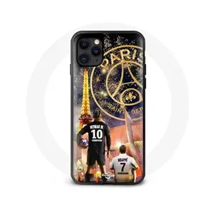 Maniacase Coque pour Iphone 13 PSG Neymar et Mbappé Joyeux noël pas cher