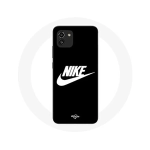 MANIACASE Coque pour Samsung Galaxy A03 Nike Logo blanc fond Noir pas cher