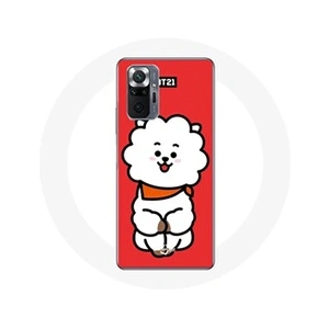 Comparateur de prix : Maniacase Coque pour Xiaomi Redmi Note 10 Pro BTS Bangtan Garçons BT21 RJ de Jin Fond Rouge
