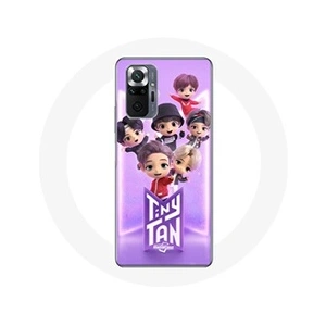 Maniacase Coque pour Xiaomi Redmi Note 10 Pro BTS TinyTAN Animation Affiche RM Jin Suga J-Hope Jimin Jungkook Et V