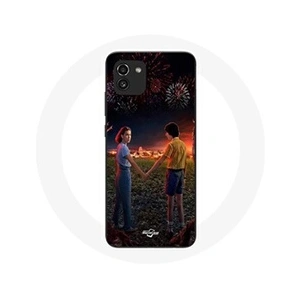 Maniacase Coque pour Samsung Galaxy A03 Stranger Things Mike Et Eleven Affiche pas cher