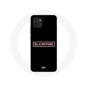 Coque pour Samsung Galaxy A03 Blackpink Groupe de K-pop Logo Fond Noir