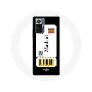 Maniacase Coque pour Xiaomi Redmi Note 10 Pro Billet d'avion Madrid Espagne pas cher
