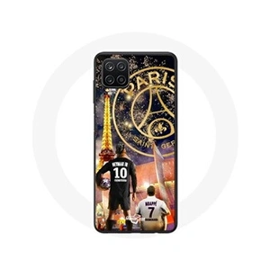 Maniacase Coque pour Samsung Galaxy A12 PSG Neymar et Mbappé Joyeux noël pas cher