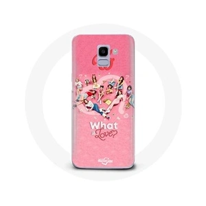 Comparateur de prix : Maniacase Coque pour Samsung Galaxy A6 2018 TWICE Logo Rouge Affiche What Is Love