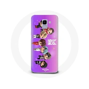 Maniacase Coque pour Samsung Galaxy A6 2018 BTS TinyTAN Animation Affiche RM Jin Suga J-Hope Jimin Jungkook Et V Mic Drop Danse